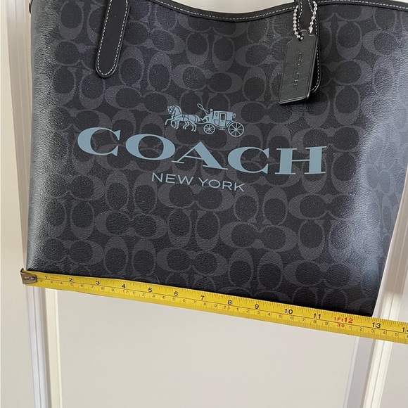 Coach Gray Signature Logo Tote - Picture 4 of 6